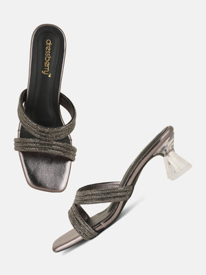 Dressberry Women Heels(Grey , 4)