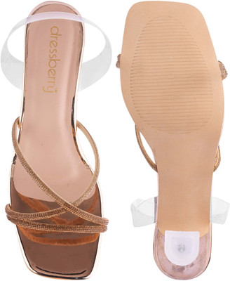 Dressberry Women Heels(Brown , 3)
