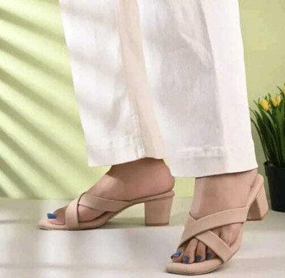 ABEESHA Women Heels(Beige , 4)