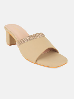 Dressberry Women Heels(Beige , 8)