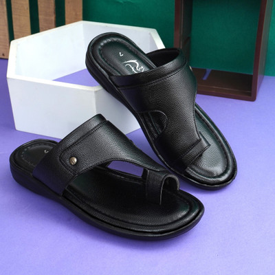 QARA Men Sandals(Black , 6)