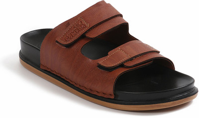 Comfro Men Casual Leather Sandal Ultra-soft Double Density Sole, Every-Day & Work Wear Men Casual(Tan , 6)