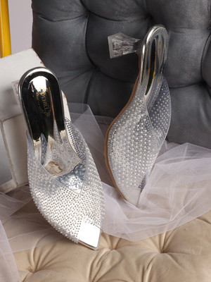 Denill Women Heels(Silver , 5)