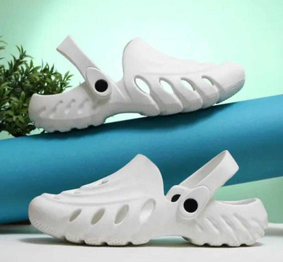 KNIEVL Men Clogs(White , 5)