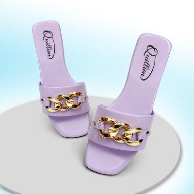 QUILLION Women Flats(Purple, Gold , 6)