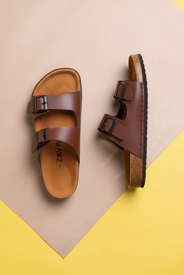 ZAVOOX Men Sandals(Brown , 10)