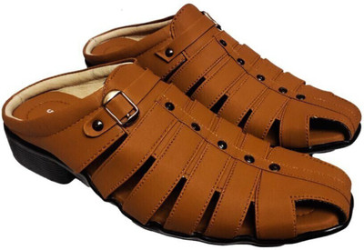 RURAL CRAFT Men Sandals(Tan , 9)