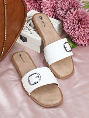 Divastri Women Flats(White , 6)