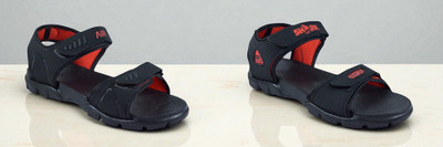 Classica Men Sandals(Black, Red, Black, Red , 8)