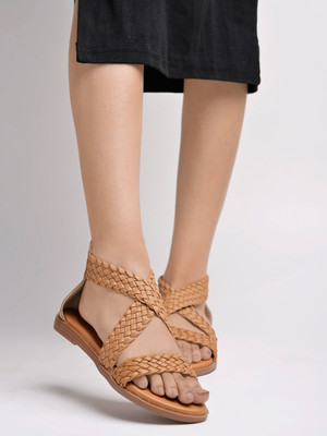 SHOETOPIA Women Flats(Tan , 5)