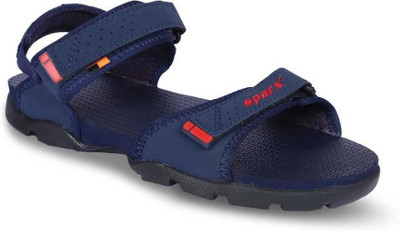 Sparx SS 119 Men Sandals(Navy, Red , 10)