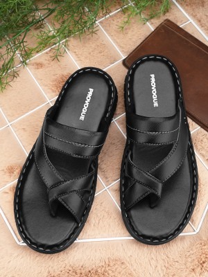 PROVOGUE Premium Quality |Lightweight| All Season |Trendy| Outdoor| Stylish| Men Sandals(Black , 7)