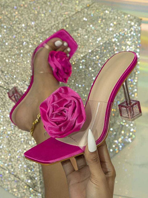 Klexio Women Heels(Pink , 5)