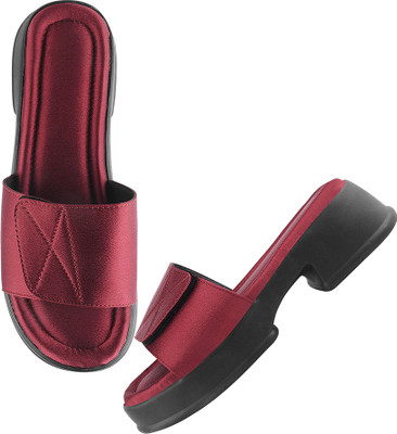 Hitway Women Heels(Maroon , 5)