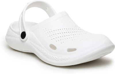 JUSAN Men Clogs(White , 6)