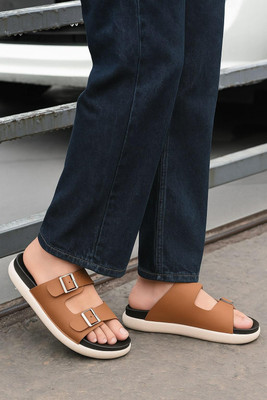 ASTEROID Men Sandals(Tan , 9)