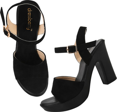 Dressberry Women Heels(Black , 7)