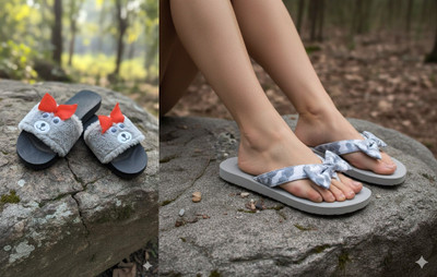 Geeta Women Flats(Grey, Grey , 9)