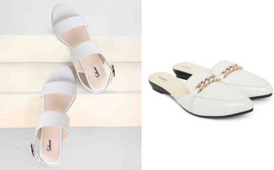 Todhwear Women Heels(White, White , 4)