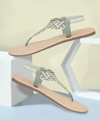 Inc.5 Women Flats(Green , 3)