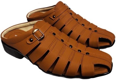 RAGE GAZE Men Sandals(Tan , 6)