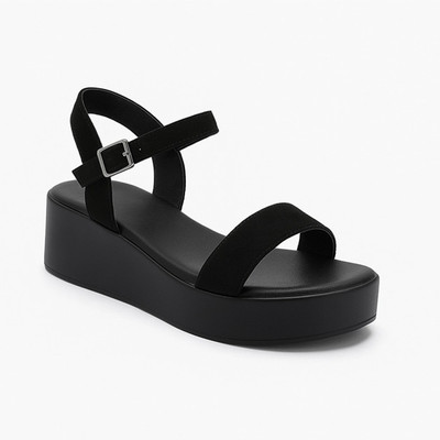 GG360 Women Wedges(Black , 3)
