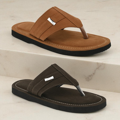 rajeraj Men Sandals(Brown, Olive , 8)