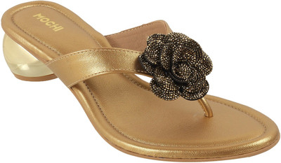 MOCHI Women Heels(Gold , 4)