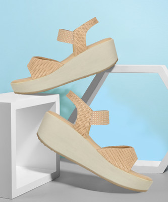 Bata Women Wedges(Gold , 8)