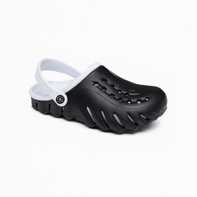 Athrox Men Clogs(White, Black , 6)