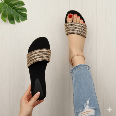 RuWin FASHION Women Flats(Tan , 3)