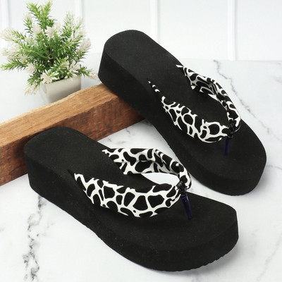 FABLARY Women Wedges(Beige , 5)