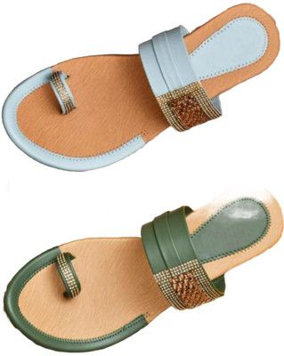 Urban Designs Women Casual(Blue, Green , 4)