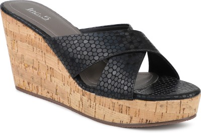 Inc.5 Women Wedges(Black , 7)