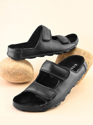 BIZORA Men Sandals(Black , 7)