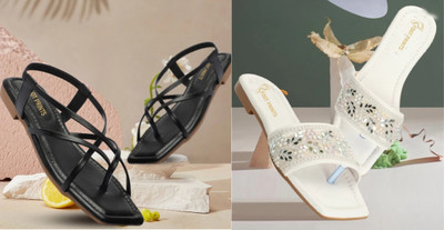 FPM Women Wedges(Beige, Black , 6)