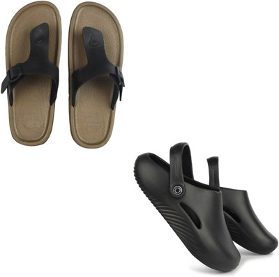 Vomoya Men Sandals(Black, Black , 10)