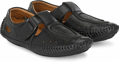 KIATU Men Sandals(Black, Tan , 10)