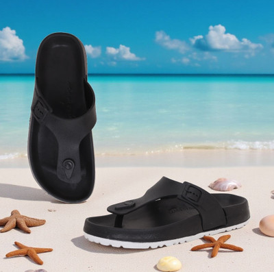 KAPYANSH Men Sandals(Black , 7)