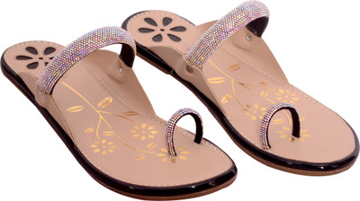 BEAUTIFEETS Women Flats(Black , 6)
