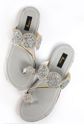 ZIYARAT COLLECTION Women Heels(Grey , 4)