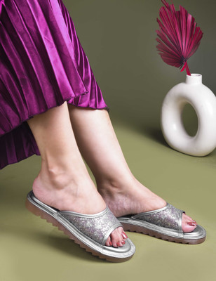 PEEK Women Flats(Grey , 8)