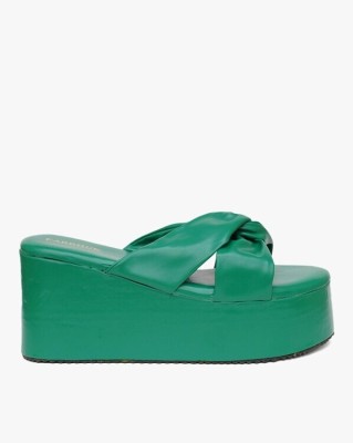 Kiwaoo Women Wedges(Green , 2)