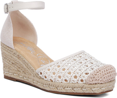 London Rag Women Wedges(White , 7)