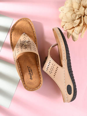 Dressberry Women Flats(Beige , 8)