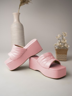 SHOETOPIA Women Wedges(Pink , 4)