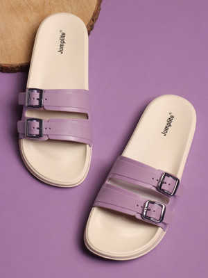 JUMPLITE Women Flats(Purple, Beige , 7)