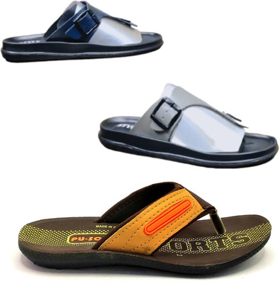 Classica Men Sandals(Blue, Grey, Brown, Orange , 10)