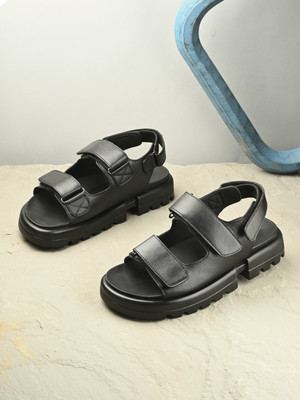 Afrojack Men Sandals(Black , 7)