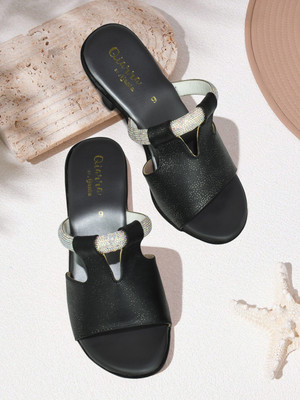AJANTA Women Heels(Black , 5)